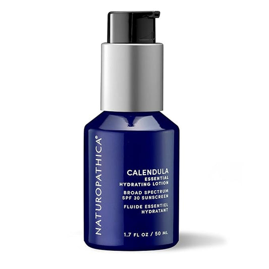 Naturopathica Calendula Essential Hydrating Lotion with SPF 30 Sunscreen, Daily Facial Moisturizer with Broad Spectrum UVA/UVB Protection, Face Sunscreen for Men and Women, 1.7 fl oz