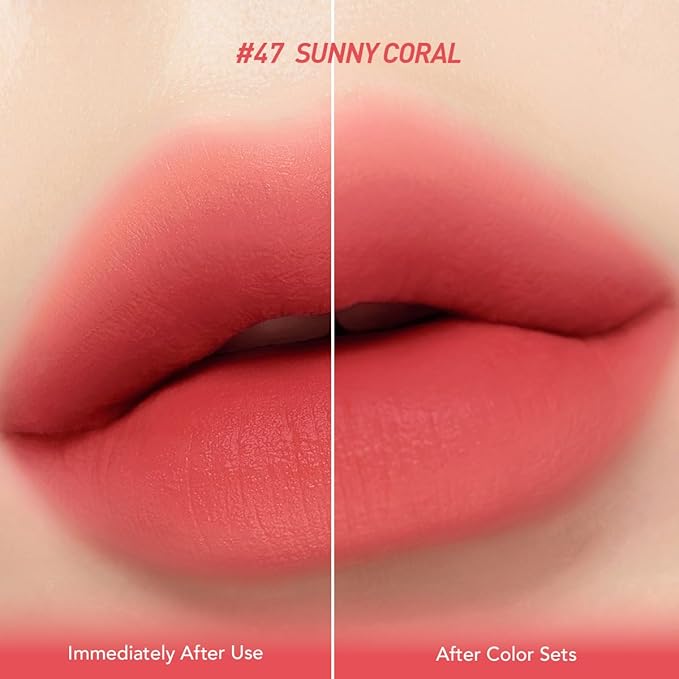 Peripera Ink The Velvet Lip Tint - High Pigment Color, Longwear, Weightless, Not Animal Tested, Gluten-Free, Paraben-Free (047 Sunny Coral)