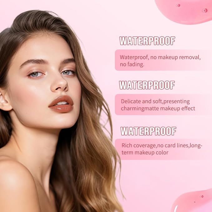 Dual-Ended Lip Stain & Lip Oil – 2-in-1 Matte Color and Hydrating Gloss, Long-Lasting Non-Sticky Lip Tint, Nourishing Moisture & Glassy Shine for Day-to-Night Looks 03#