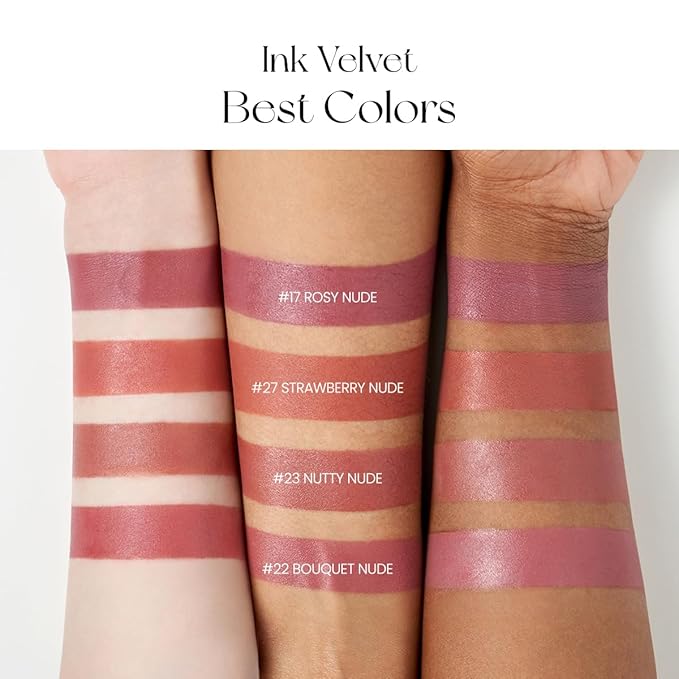 Peripera Ink the Velvet Lip Tint - High Pigment Color, Longwear, Weightless, Not Animal Tested, Gluten-Free, Paraben-Free (041 COOL OFF ROSY)