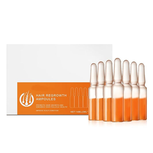 Hair Ampoule Treatment, Hair Growth Ampoules with Turmeric Root Extract, Hair Lotion for Damage and Dry, Instant Hair Strength Ampoule for Women & Men, 7pcs