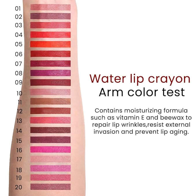Brick Red Crayon Matte Lipstick Lip Liner Pencil, Moisture Smooth Lipstick Pencil, With pencil sharpener Sharpenable Lip Pencil, Ultimate Lip Crayon for Women Smudgeproof Waterproof 14#