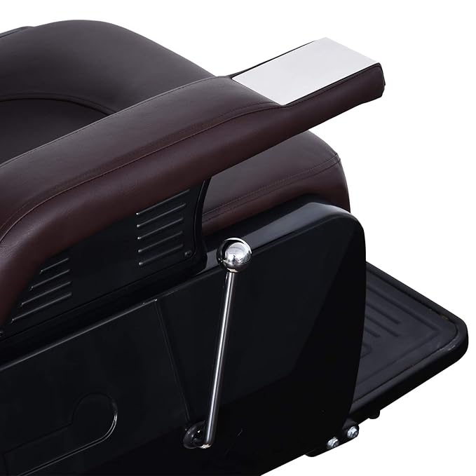 BarberPub Heavy Duty Reclining Barber Chair, All Purpose Hydraulic Salon Chairs for Hair Stylist, Barbershop Salon Tattoo 2688 (Brown)