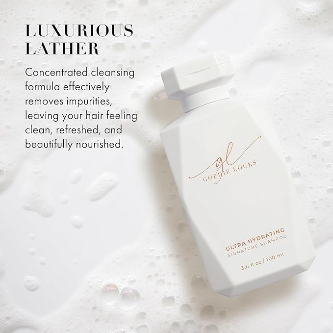 Goldie Locks Travel Size Shampoo & Full-Size Leave-In Conditioner Set - Sulfate-Free, Paraben-Free - Hydration, Frizz Control & Shine - Color & Extension Safe - Protein-Free - 3.4 fl oz + 5.1 fl oz