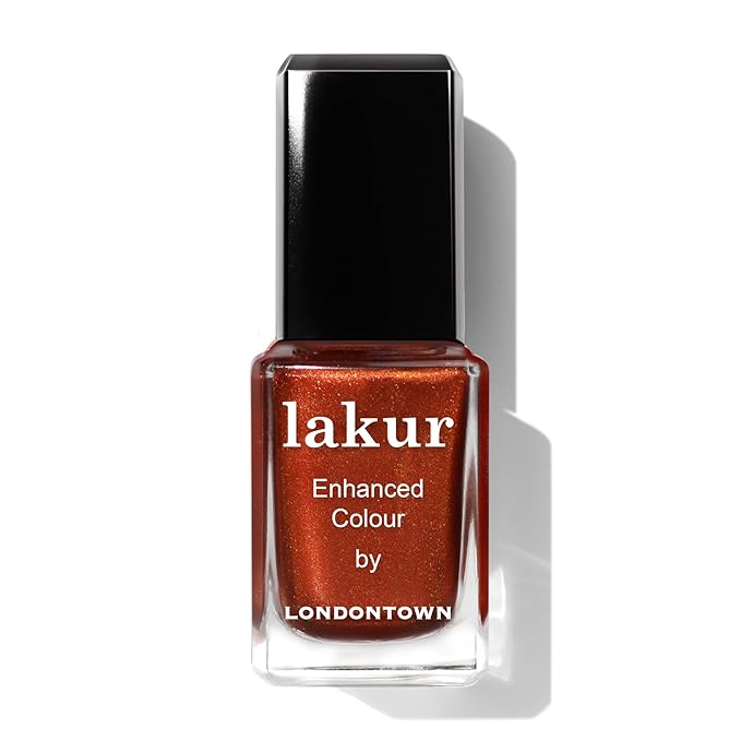 LONDONTOWN lakur Nail Polish - Chip-Resistant, Non-Toxic, Conditions & Hydrates Nails | Metallic Cinnamon, Posh Forever, .40 fl oz