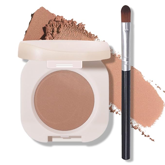 Single Eyeshadow Nude Eyeshadow Primers,Dusty Brown Eyeshadow,Ultra Fine Smooth Powder Long Lasting High Pigment Eyeshadow,Daily Korean Eyes Makeup (05 Cinnamon)