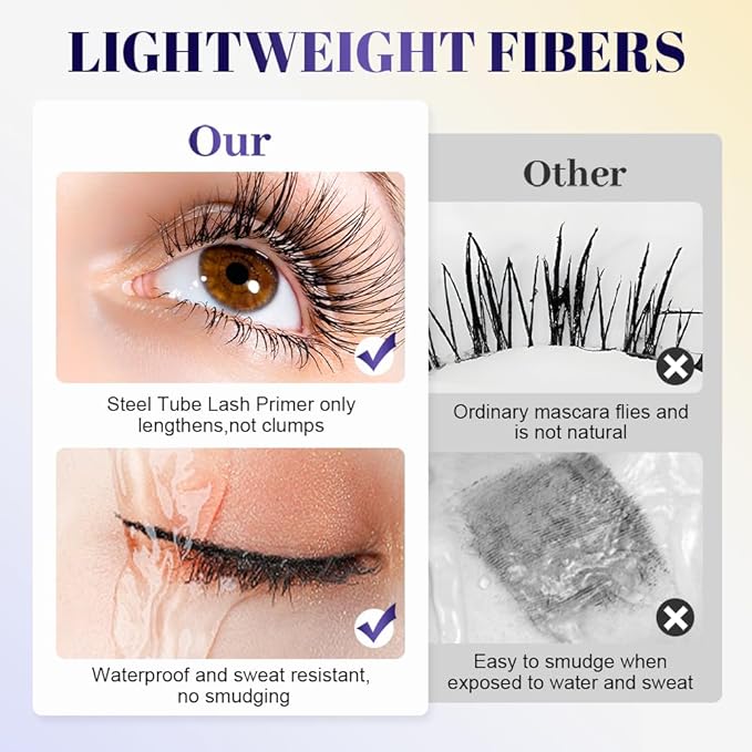 Ultra-Fine Lengthening Waterproof Quick-Dry Mascara, Black Mascara for Fine Short Lash Older Women Mulit-layered Lashes,Ultimate Length Volumizing Lower Bottom Lashes Mascaras (Black) (Brown)