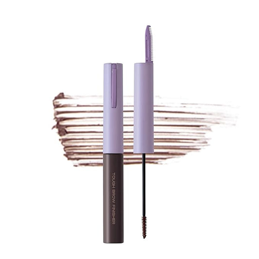 ENTROPY MAKEUP Tough Brow Finisher, 2-In-1 Brow Tint Mascara with Built-In Comb, Skinny Brush, Long-Lasting, Lightweight, Natural Hold and Soft Tint, Dark Lavender