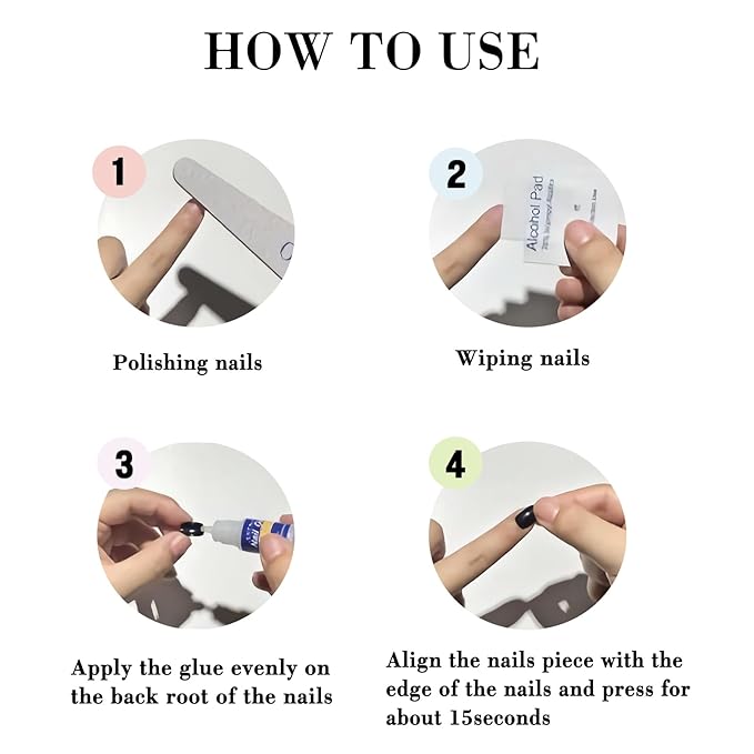 IMRAIN Press on Nails Almond Medium Fake Nails Purple Glue on Nails with Cat's Eye Designs Full Cover Moon Star French Tips False Nails Manicure Y2K DIY Nail Art 24Pcs Glossy Stick on Nails