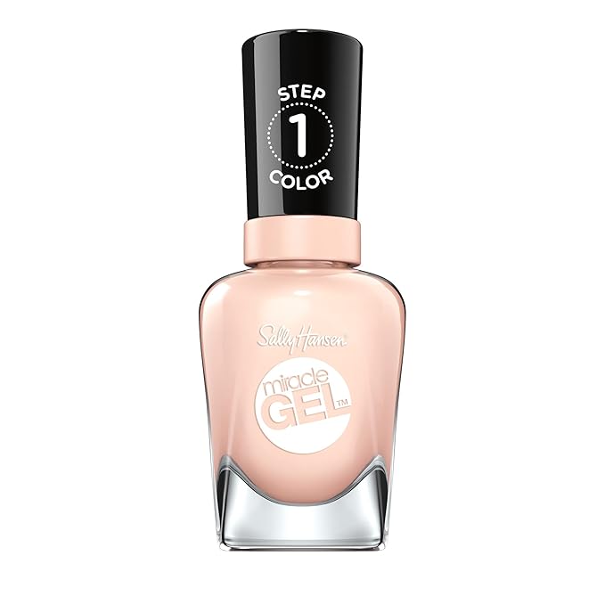 Sally Hansen Miracle Gel™, Sheer Happiness, Long Lasting, Gel-Like Formula, No UV Lamp Needed, Pink Nail Polish
