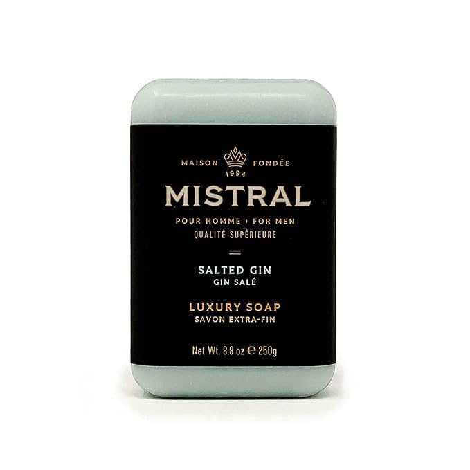 Mistral Bar Soap, Salted Gin, Large Bar