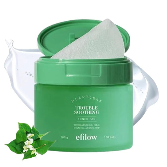 Heartleaf Trouble Soothing Toner Pads | Ultra-Slim Face Pads for Hydration and Calming Skincare, 100 Count, 180g