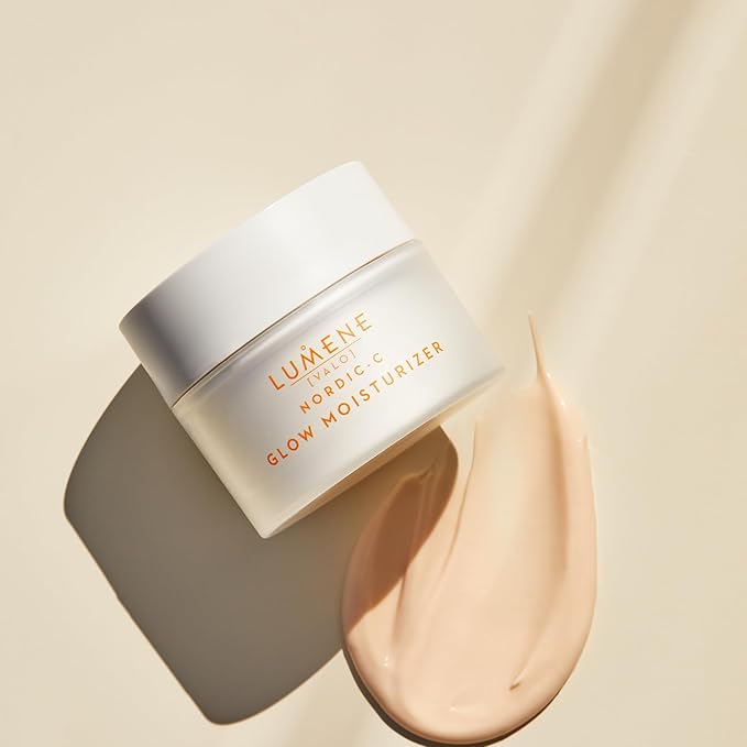 Lumene Nordic-C [Valo] Glow Moisturizer - Radiance Boosting Facial Moisturizer for Dry Skin - Enriched with Hyaluronic Acid & Vitamin C to Visibly Brighten + Plump Skin - 100% Vegan Skin Care (50 ml)
