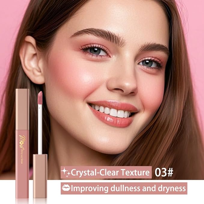 12 Colors Lip Gloss Set, High-Shine Waterproof Collection, Long Lasting Moisturizing Formula with Mirror Finish, Adult (3#, 1 Count (Pack of 1))