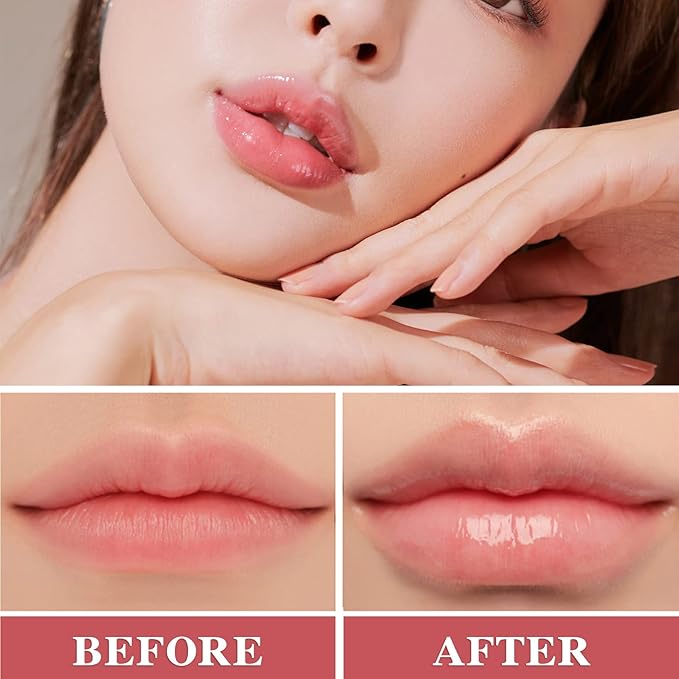 2 Pcs Lip Plumper Lip Gloss,Lip Maximizer Balm Plumper Lip Plumping Serum,Heathly Lip Moisturizer Enhancer Hydrated Lips,Reduces Improves Dry Lip Lines Lip Plumping Gloss Lip Extreme Volume