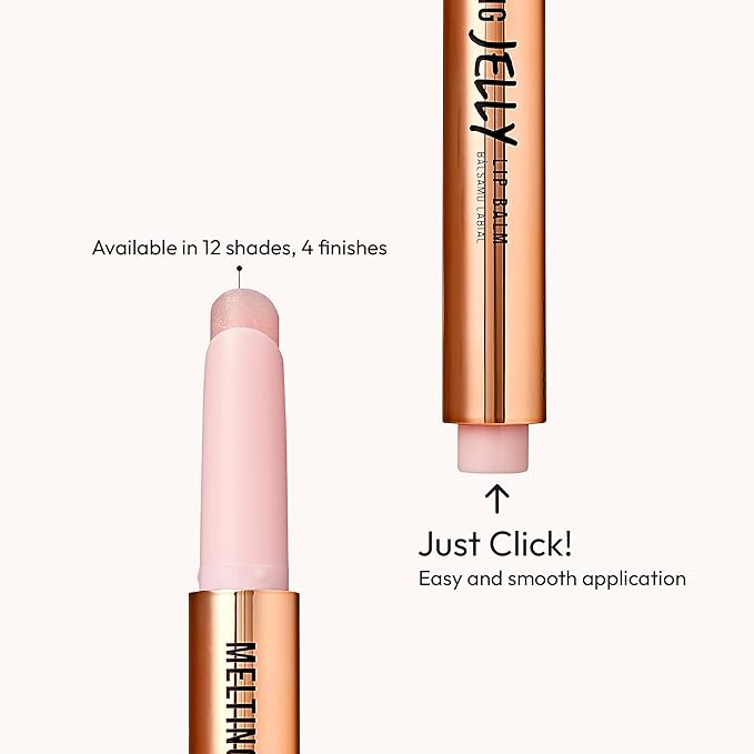 KISS NEW YORK Professional Melting Jelly Lip Balm, High Shine & Moisturizing Lip Stick, Long Lasting, Plumping Effect Look, Non-Sticky & Not Cakey, Easy Application & Natural Coverage (Grapefruit)