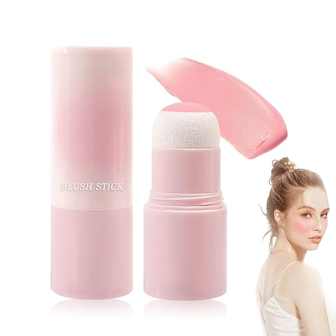 Matte Contour Blush Stick for Cheeks and Face - Buildable Shimmer Facial Blusher Shades - Blendable Cosmetic Makeup 02