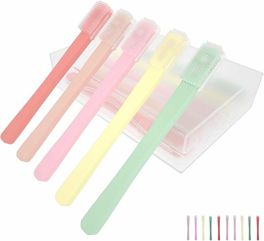 Eyelid Brush with Soft Silicone for Sensitive Eyelids,Gently Deeply Clean Eyelid Margins,Removes Dirt,Oil.Blepharitis,MGD and Dry Eyes Relief,Lid Scrubbing Device,Eyelid Cleanser Partner 10pcs