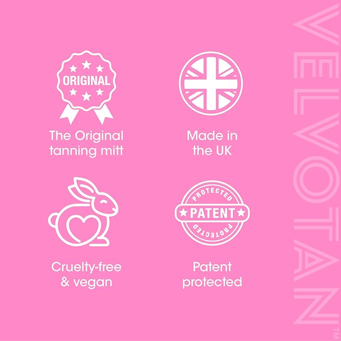 Original Double Sided Tanning Mitt - Pink - Self Tanning Applicator for Stain-Free Hands, Washable & Reusable, Use with Any Fake Tan