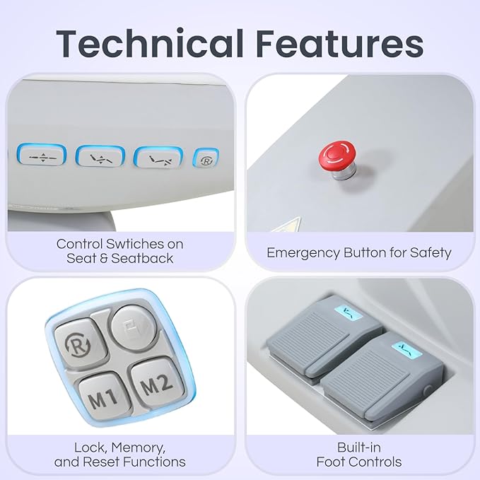 Massage Tools - Professional Spa and Facial Chair with 240° Rotation, LED Lighting, Memory Settings, and Adjustable Headrest - Premium Service Bed and Spa Chair for Salon and Facials - Sand