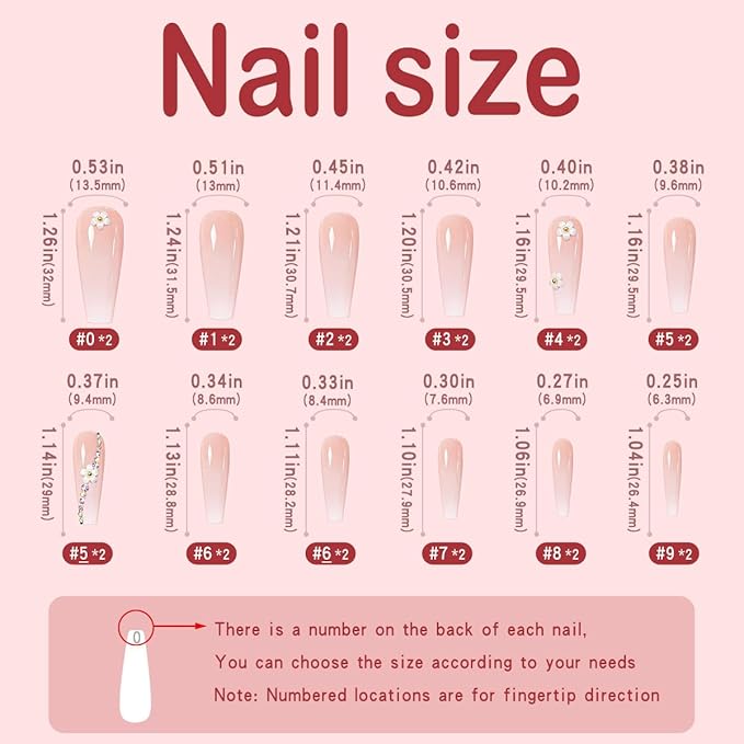 Yivaiks Pink Press on Nails with Charms Long Fake Nails with Designs Glue on Nails Press ons Rhinestones Coffin Artificial Nails for Women Nude Nails False Nail Kit 24pcs