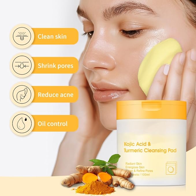 Kojic acid turmeric cleansing pads,