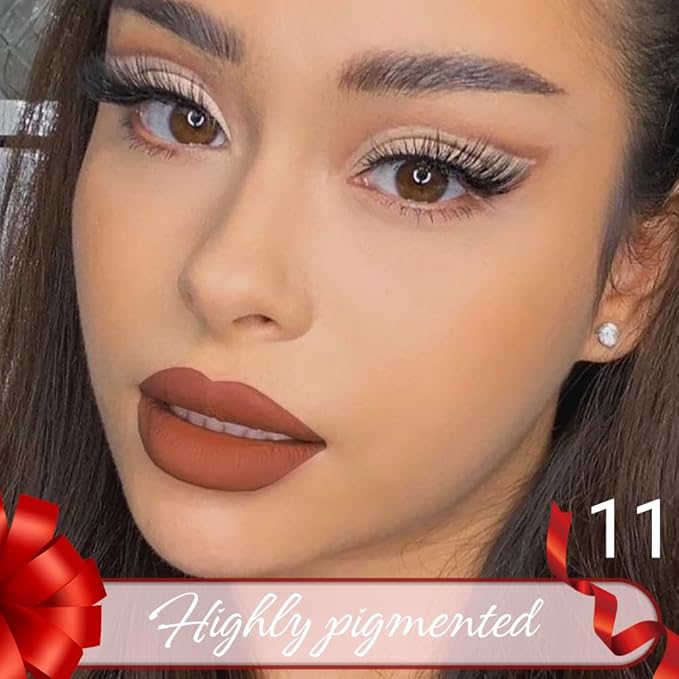 Nude Brown Crayon Matte Lipstick Lip Liner Pencil, Moisture Smooth Lipstick Pencil, With pencil sharpener Sharpenable Lip Pencil, Ultimate Lip Crayon for Women Smudgeproof Waterproof 11#