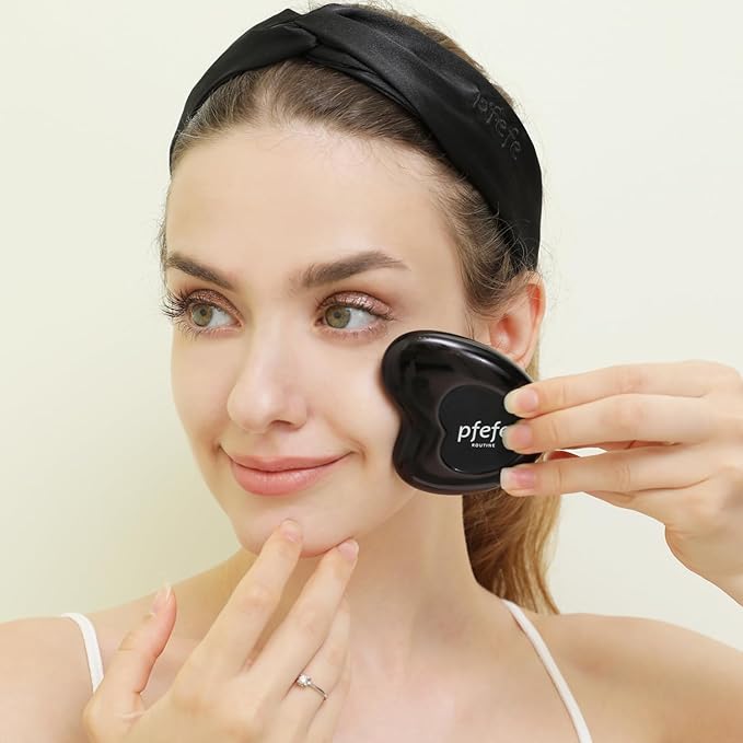 pfefe Stainless Steel Cryo Gua Sha - Gua Sha Facial Beauty Tools - Metal Skin Care Gua Sha for Body SPA Face Neck Eye