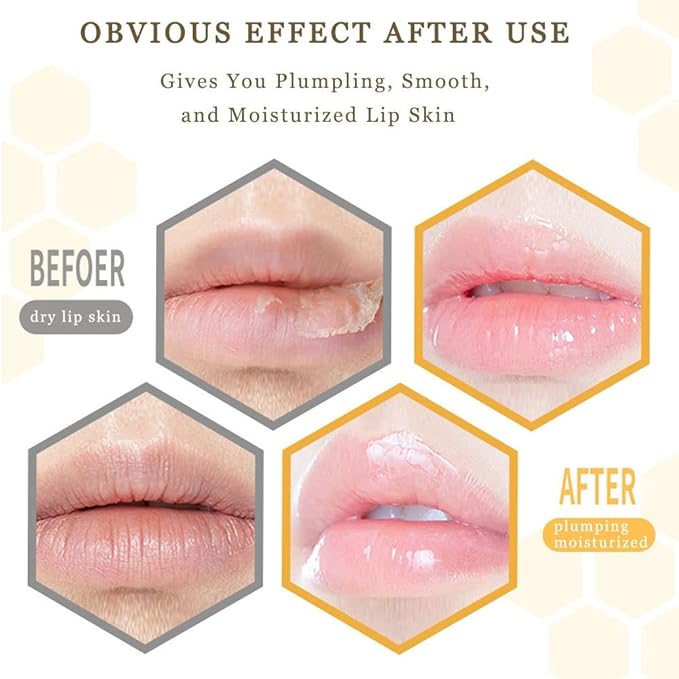 Lip Plumper Lip Mask Set, Bee Exfoliator