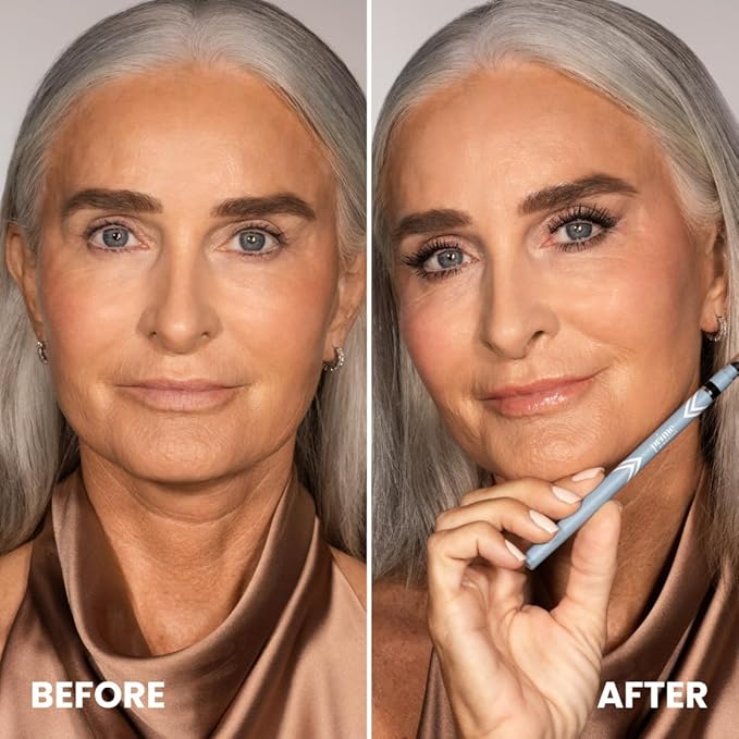 PRIME PROMETICS PrimeEyes Glide Eyeliner for Mature Women – Waterproof, Long-Stay and Mess-Proof – Gel Creme Texture, Discreet Sharpener and Effective Smudger (Copper Metallic)