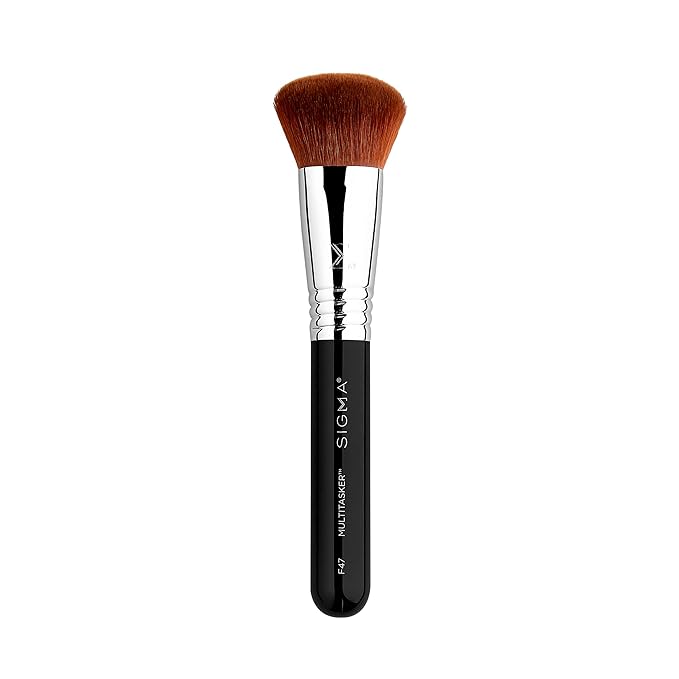 Sigma Beauty F47 Multitasker Makeup Brush – Multi-Use Face Makeup Brush for Blending, Contouring, & Buffing, Use with Foundation, Blush, Bronzer, Contour, or Highlighter (1 Brush)