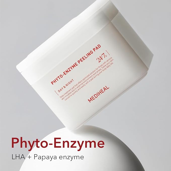 (Only Refill) MEDIHEAL Phyto Enzyme Peeling Pad - Vegan Face Resurfacing Gauze Pads with LHA & Papaya Enzym - Pore Tightening Pads to Control Sebum - Exfoliating Pads for Dead Skin Cells, 90 Pads