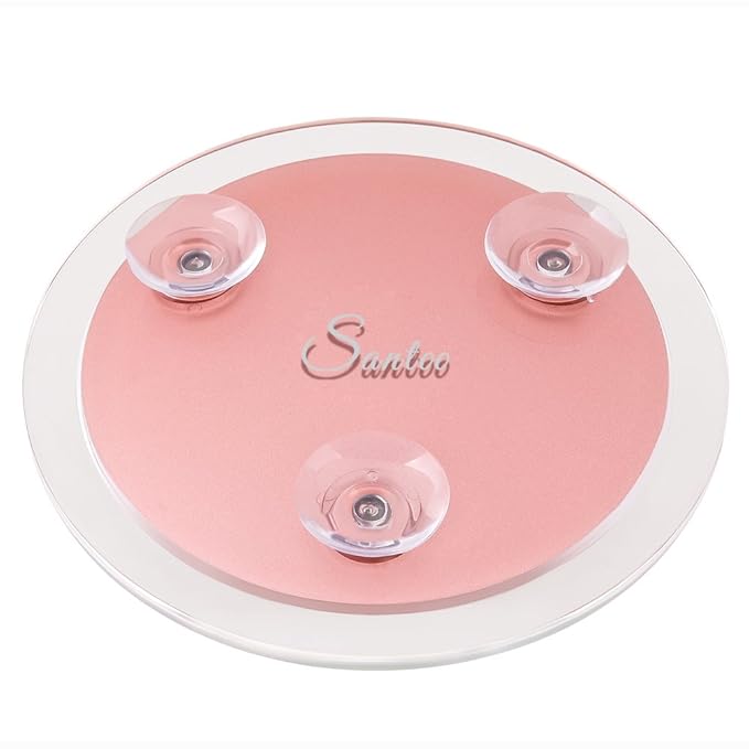 15X Magnifying Mirror - with 3 Mounting Suction Cups - Used for Precise Makeup - Eyebrows/Tweezing - Blackhead/Blemish Removal - Bathroom/Travel Makeup Mirror - 6 Inch Round (Rose Gold)