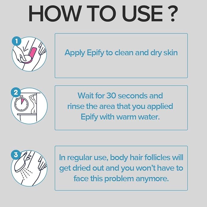 Epify Intimate Hair Removal Cream for Men and Women - Pubic, Bikini & Sensitive Areas (Pack of 6)