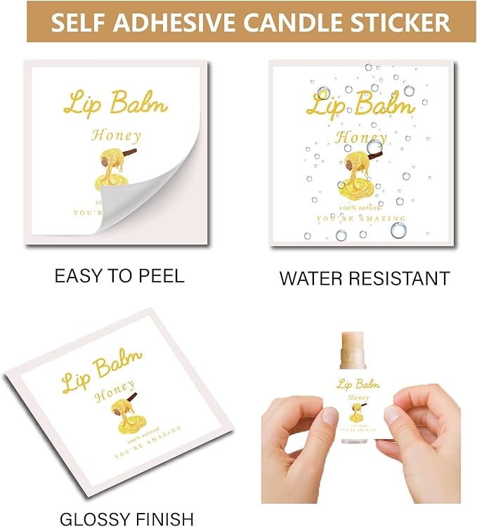 CRASPIRE 80Pcs 8 Styles Labels Lipsticks