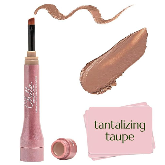 Chella Eyebrow Cream, Tantalizing Taupe - Vegan, Cruelty Free, Paraben Free, Gluten Free Eyebrow Pomade Makeup - Long Wearing, Velvet Consistency, Water Proof