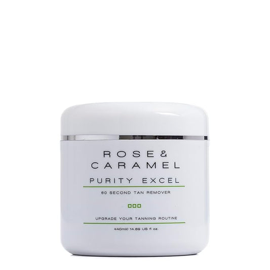 Rose & Caramel Purity Excel 60 Second Miracle Express Self Tan Remover & Exfoliating Tan Eraser Body Scrub 14.89 Fl Oz (440ml)
