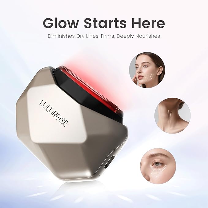 LULUROSE 4-in-1 Facial Massager,Cold Heat Facial Beauty Device for Face Neck Eye Lifting Firming Depuffing,Facial Sculptor Skin Care,at Home or Traveling
