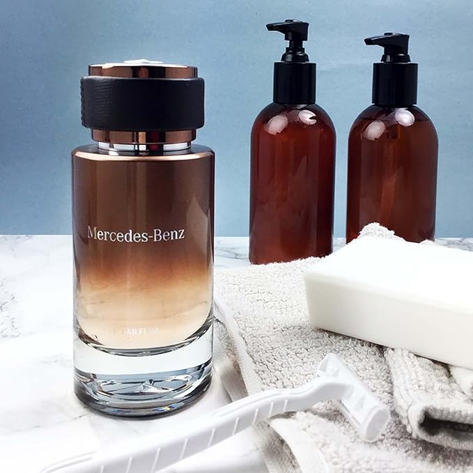 Mercedes-Benz - Le Parfum - Irresistible Fragrance For Men - Wood And Leather Scent - For Dynamic, Leading Personalities - Pink Pepper, Bergamot, Violet Leaves, Amber Notes - Eau De Parfum - 4 Fl Oz