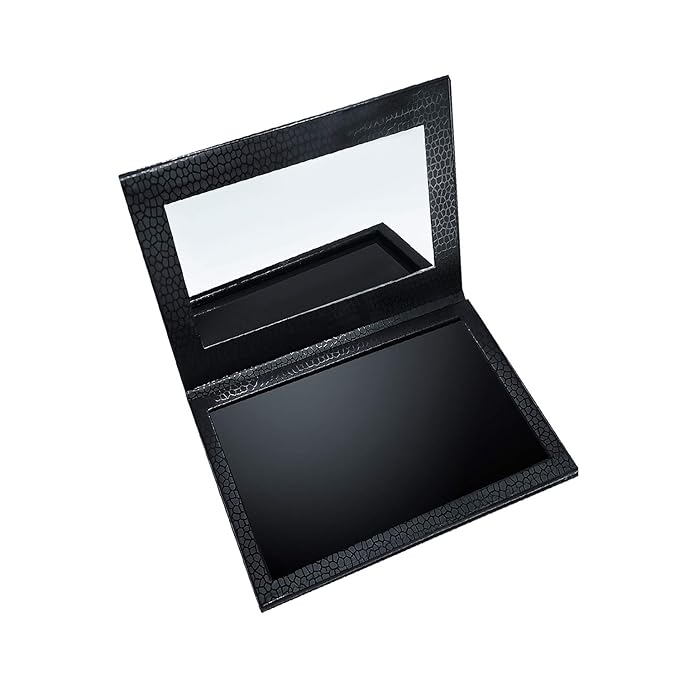 Allwon Magnetic Palette Empty Makeup Palette with Mirror for Eyeshadow Lipstick Blush Powder (Black)