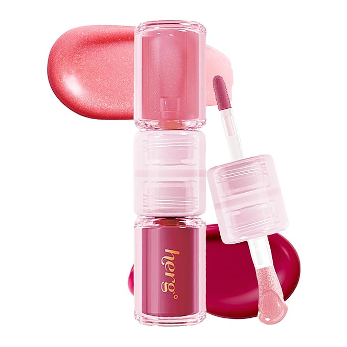 Epielle Herg Dual Lip Tint & Oil Raspberry Love & Watermelon Sugar, Double-Ended 2-in-1 Korean Lip Tint & Lip Plumper, Long-Lasting, Stocking Stuffers, Thanksgiving Essentials