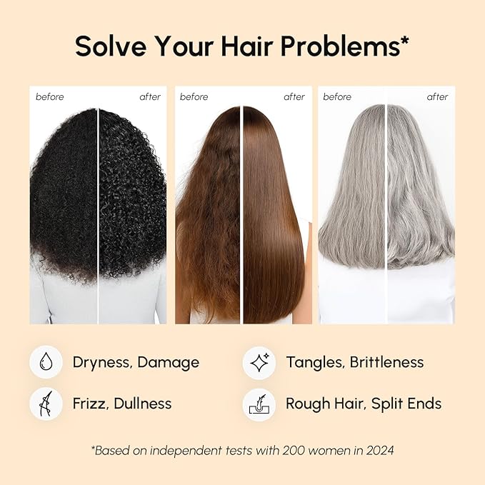 MAREE Deep Conditioning Hair Mask for Damaged Hair – Argan Oil & Biotin Jojoba Hair Treatment – Hair Repair Mask for Dry, Curly, Frizzy Color-Treated Hair Care – Mascarilla Para el Cabello Hidratante