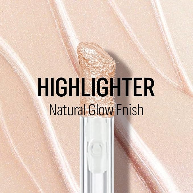 KYDA Liquid Highlighter, High Glossy Face Illuminator, Radiant Glow Liquid Filter, Silky Creamy Face Enhancing Makeup, Buildable Formula-Starlight
