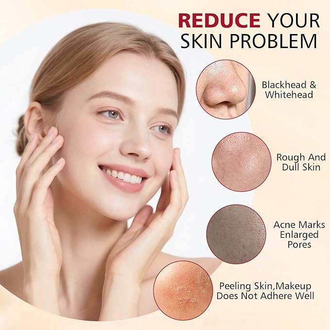 2PCS Rice Exfoliating Ampoule Set, Black & White Rice Exfoliant Brightening Duo for Glowing Skin, Gentle Peel & Pore Minimizing & Deep Hydration for All Skin Types