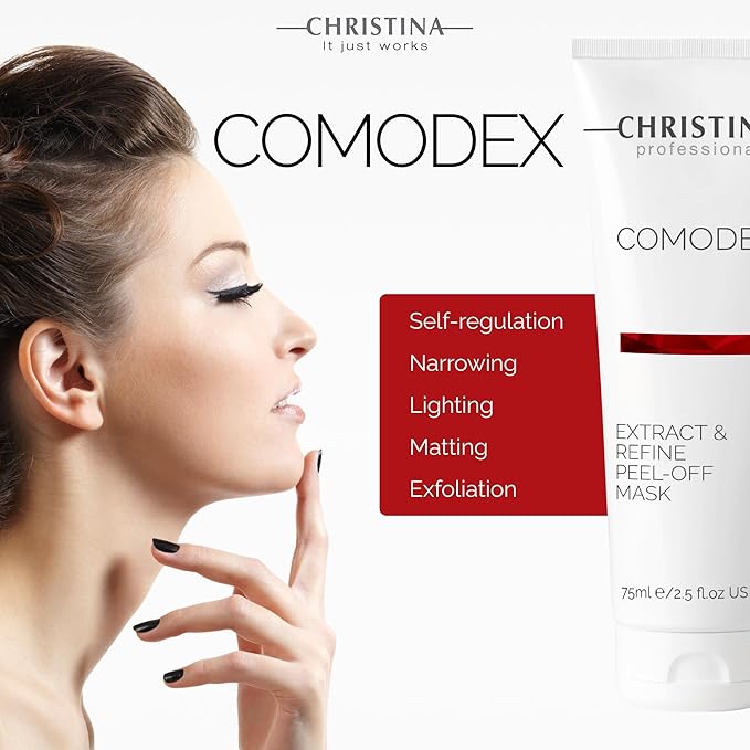 -CHRISTINA- Comodex Extract & Refine Peel Off Mask with Salicylic Acid and Vitamin C | Facial Peeling for Blackhead Removal & Oil Absorbing Effect | For All Skin Types 75ml