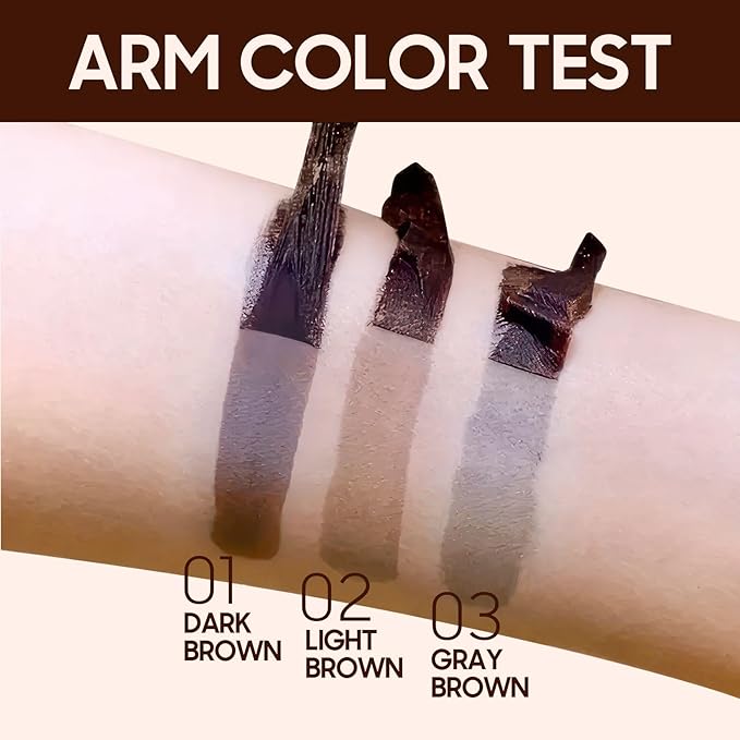 Eyebrow Gel Eyebrow Pencils for Women, Strong-Hold Transfer-proof & Water-Resistant Brow Gel Creates Voluminous-Looking Brows, Vegan & Cruelty-free (Gray Brown)