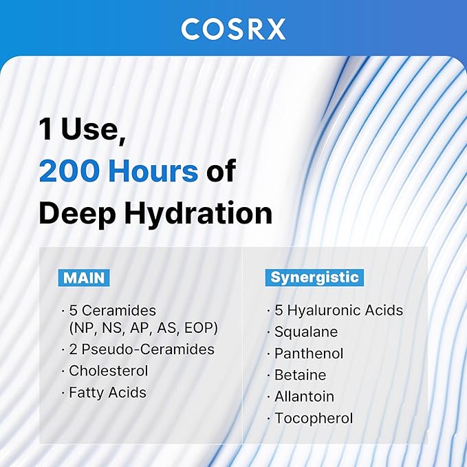 COSRX Ceramide Skin Barrier Moisturizer for Face with 7 Ceramides, Hyaluronic Acid & Panthenol for All Skin Types, 2.7 fl.oz, Korean Skin Care, Stocking stuffers for women