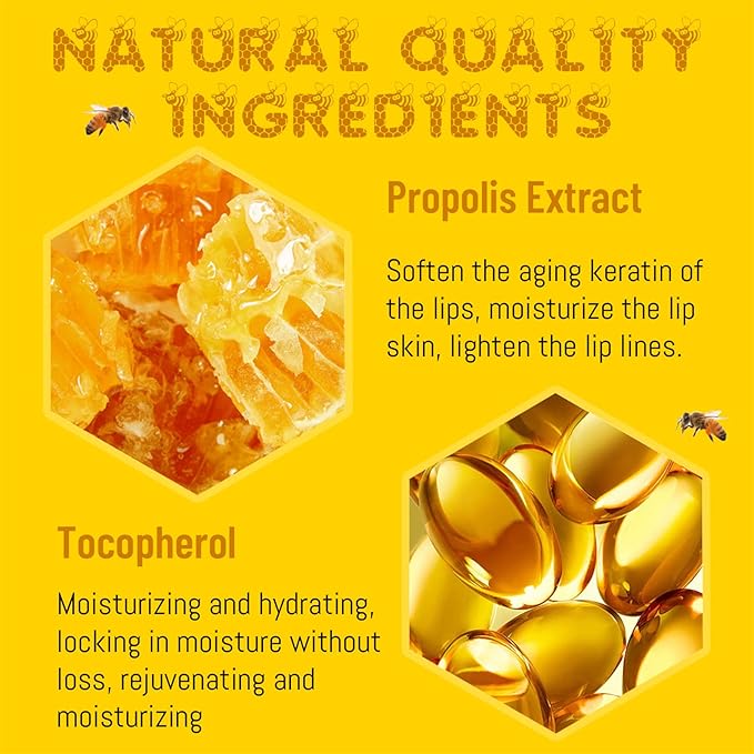 4PCS Lip Balm Honey Pot, Honey Sleeping