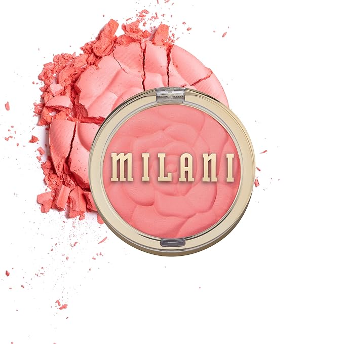 Milani Rose Blush, Powder Blush for Cheeks, Cruelty Free Makeup - Shape, Contour & Highlight Face for a Natural Matte Finish -Coral Cove