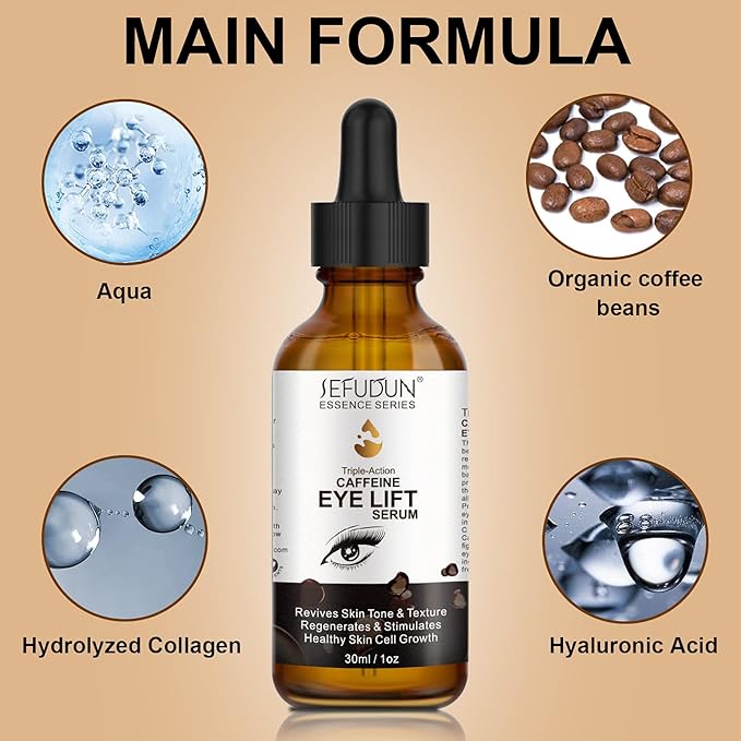 Caffeine eye serum, eye serum